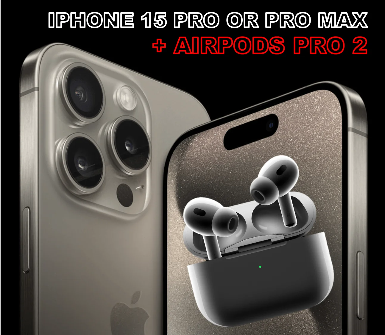 iPhone 15 Pro Max sim フリー 256GB + Airpod iPhone 15 Pro Max sim フリー 256GB + Airpod